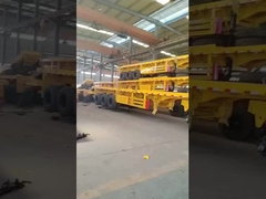 Semi trailer multi fungsi dengan tempat tidur datar